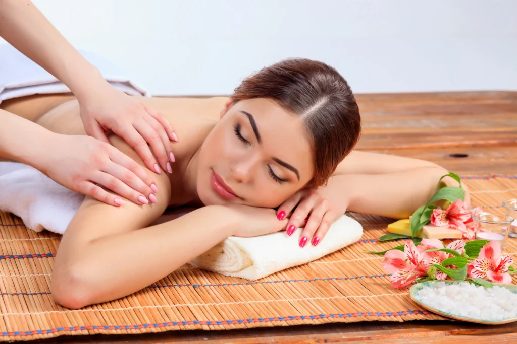 A girl getting Ayurvedic Massage - Best Spa in Pokhara