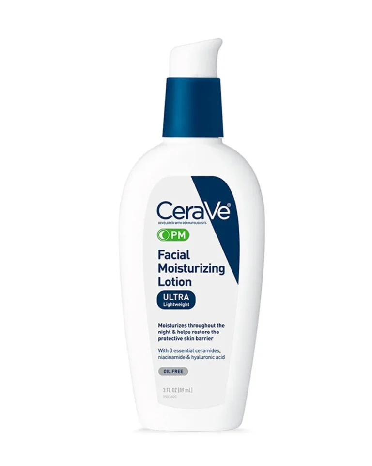 CeraVe PM Facial Moisturizing Lotion (contains niacinamide and ceramides)