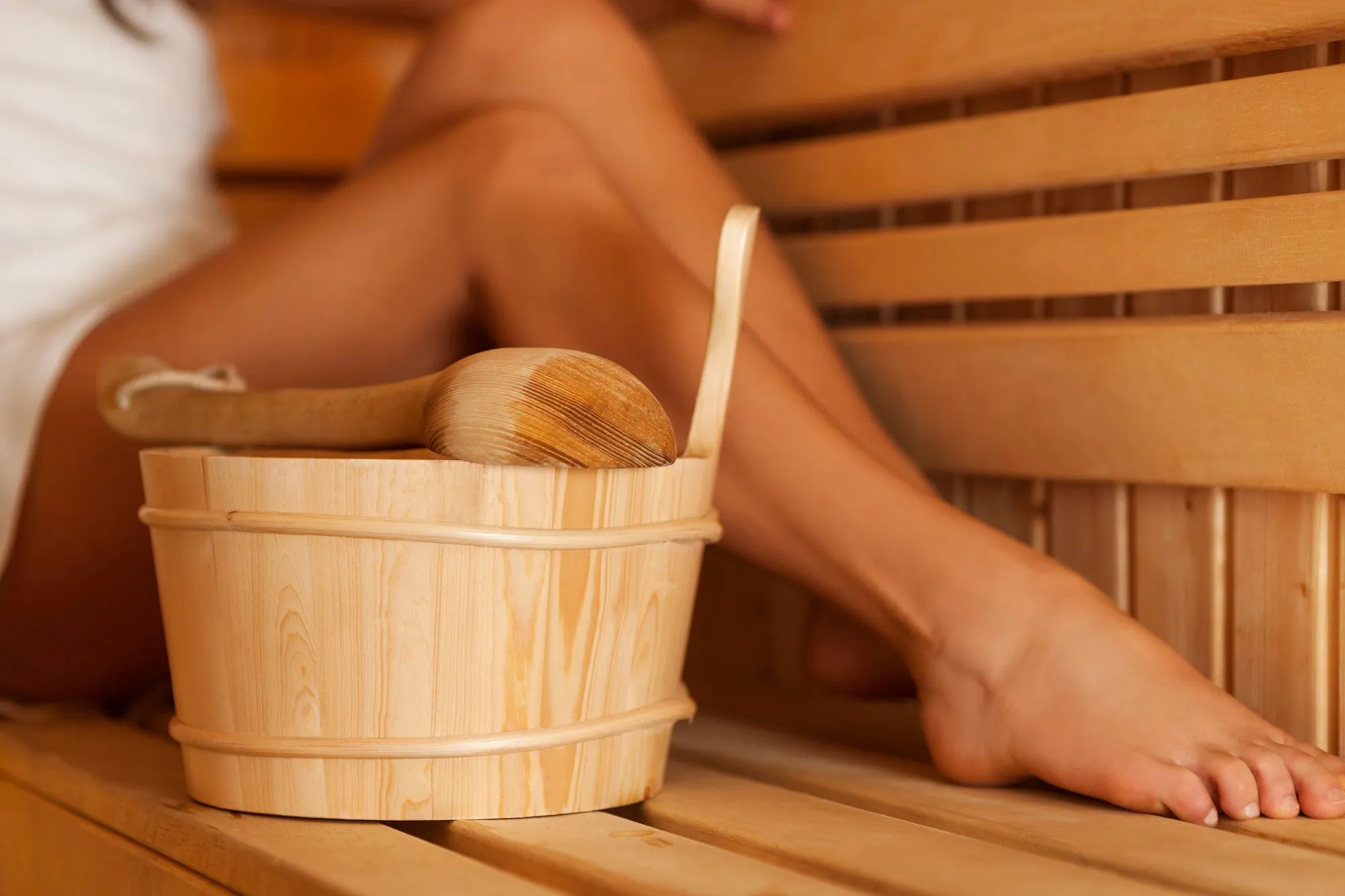 A women in sauna & steam - Best Sauna in Pokhara