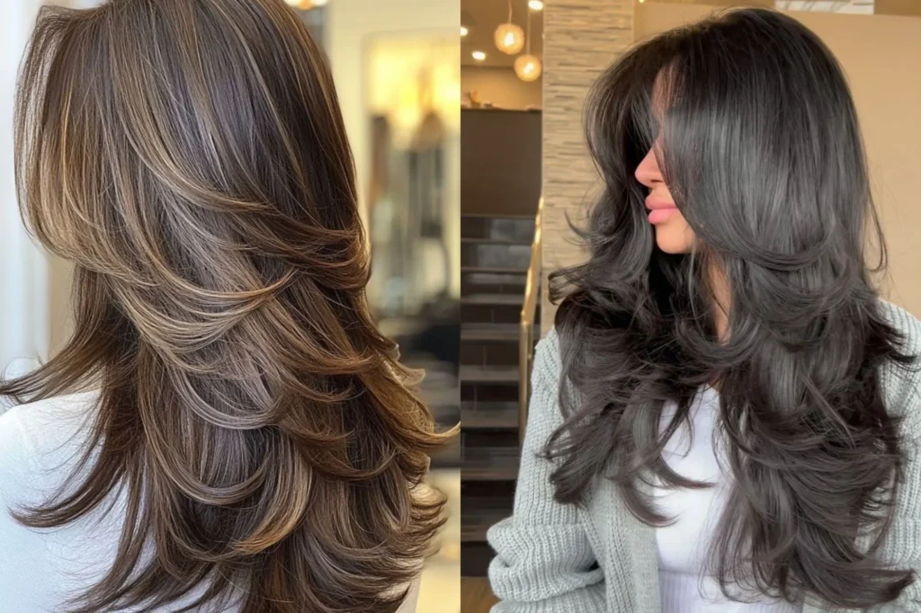 Long layers haircut style for women