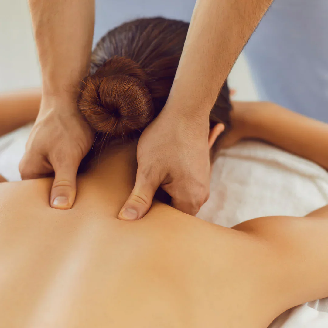 Applying acupressure at the neck for relaxation - Shiatsu Acupressure Points and Benefits
