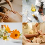 therapist using massage oil for clients