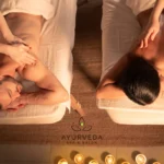 A married couple getting couple massage in Pokhara